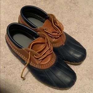 Bean Boots- Navy & Tan